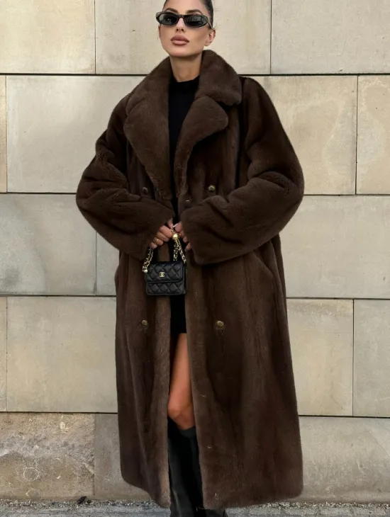 Норковая шуба цельный мех английский воротник KOPENHAGEN FUR - фото 5