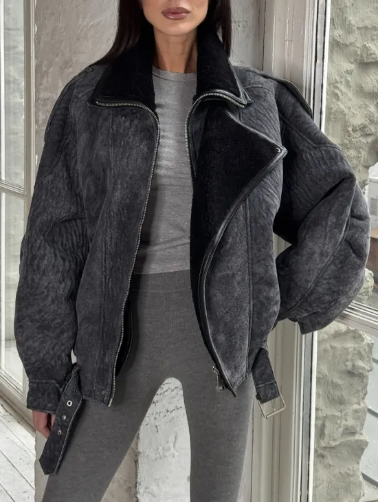 Дубленка - косуха из овчины керли 