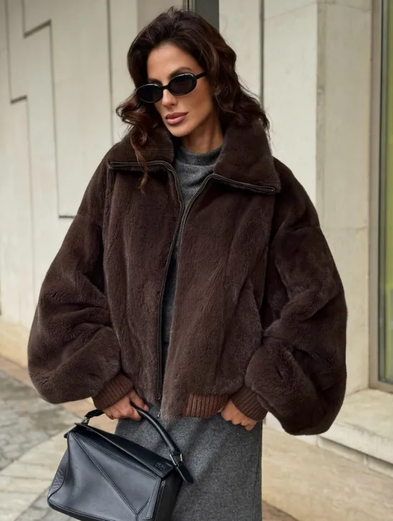 Норковая шуба - бомбер - фото 5