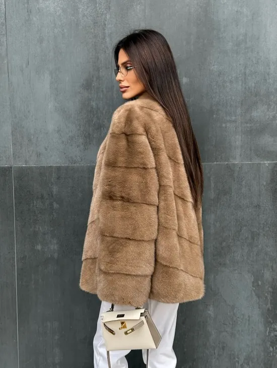 Полушубок норковый - фото 8