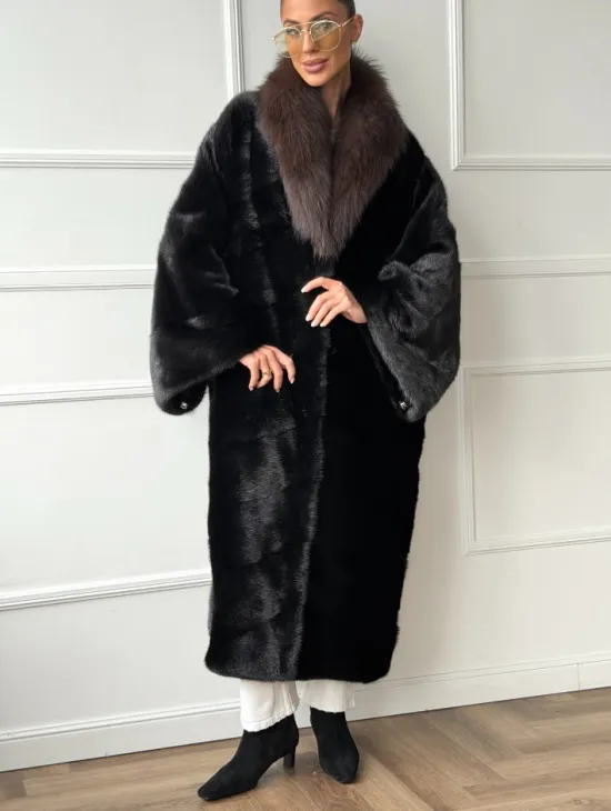 Норковая шуба пальто стиль 
