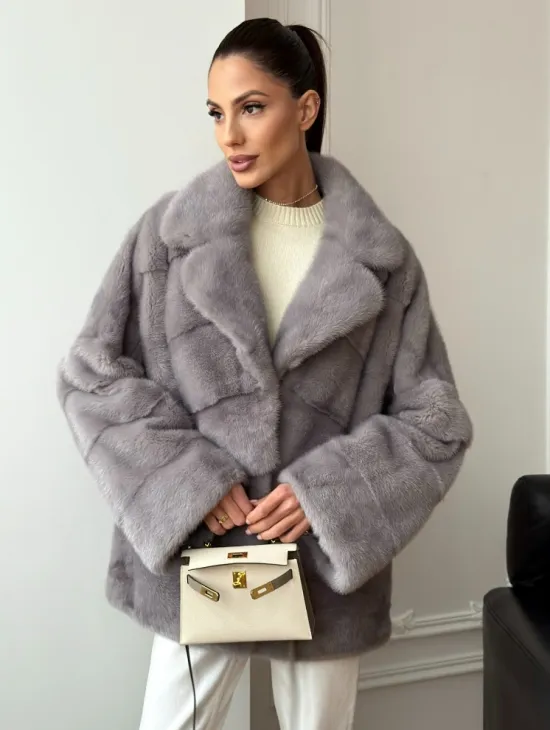 Полушубок норковый - фото 9