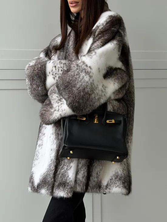 Натуральная шуба из норки крестовки Premium - фото 3