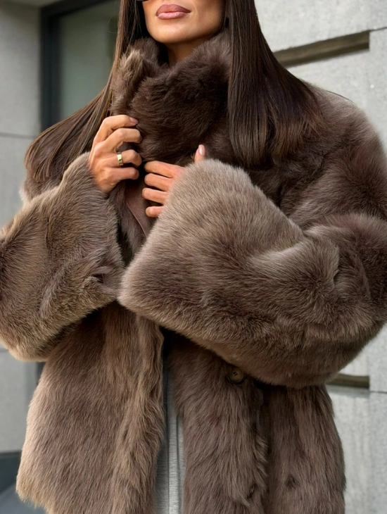Дубленка из тосканы цвет taupe - фото 1