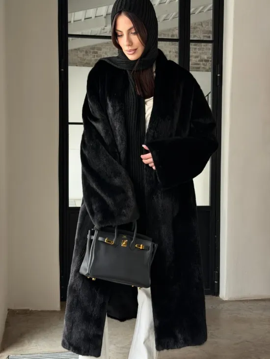 Шуба норка Blackglama V-образный ворот - фото 6