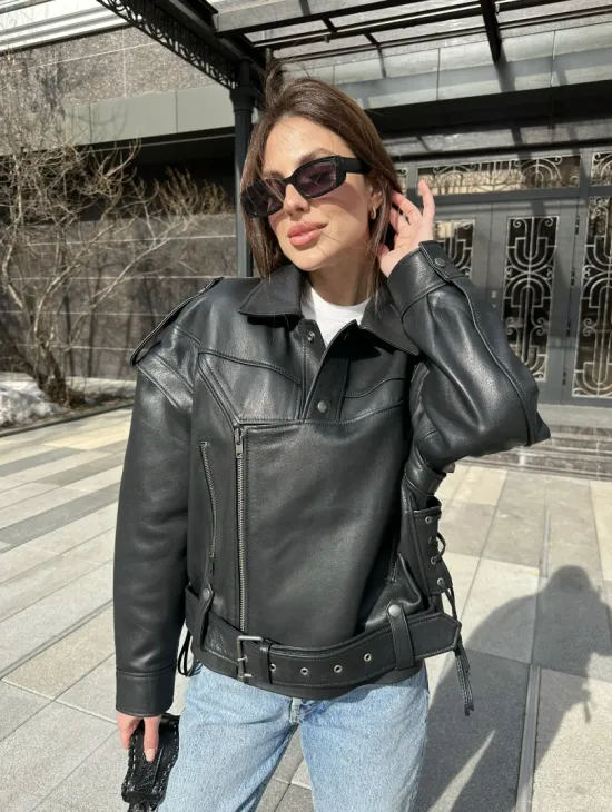 Косуха женская из натуральной кожи - фото 1